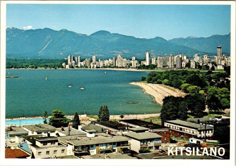 Vancouver, BC Canada  KITSILANO NEIGHBORHOOD HOMES Kits Beach Pool  4X6 Postcard