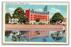 Vintage 1950's Advertising Postcard Roger Smith Hotel Stamford Connecticut