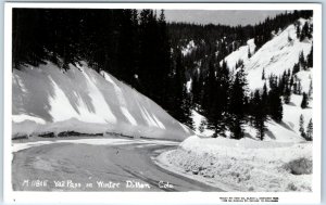c1960s Dillon, CO Yail Pass Winter RPPC Glenn Gebhardt Real Photo I 70 A129