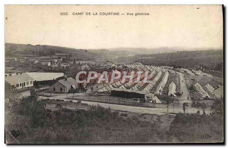 Old Postcard Militaria Camp of Courtine General view