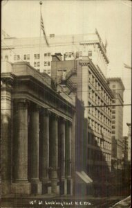 Kansas City MO 10th St. Looking East c1910 Real Photo Postcard