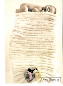 Anne Geddes, 1995, Baby on White Towels, Roses