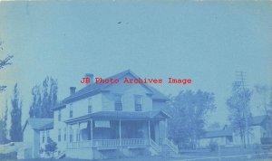 Unknown Location, RPPC, Home, House, Cyanotype Photo