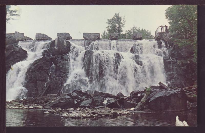 Waterfall Prairie River Merrill WI Post Card 3541