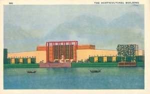 1933 Chicago World's Fair Horticultural Building Litho Postcard Unused