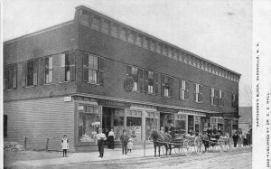 Greenville New Hampshire Hartshorn's Block Street Scene Vintage Postcard AA83145