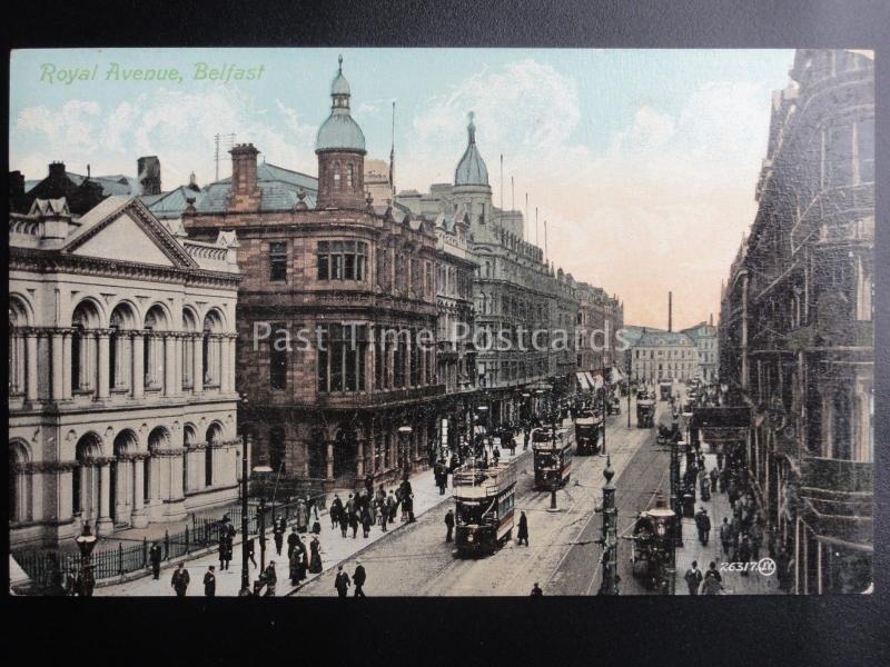 Northern Ireland BELFAST Royal Avenue Old Postcard by Valentine - 26317