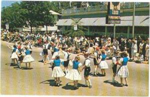 Bavarion Folk Dancing, Bavarion Festival, Frankenmuth, Michigan, MI, Chrome