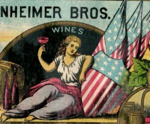 1880's Flegen Heimer Wine Brandy California Sonoma Kelly's Island, OH P189