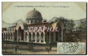 Old Postcard Marseilles Colonial Exhibition Palace of Madagascar 1906