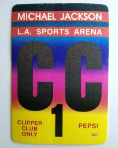 Michael Jackson Bad Backstage Pass Original 1988 L.A. Concert Clipper Club #1