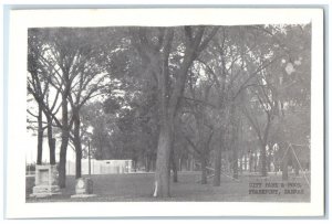 c1940 City Park Pool Playground Trees Frankfort Kansas Antique Vintage Postcard