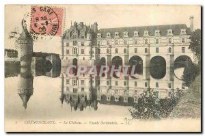 Postcard Old West Facade Chenonceau Chateau