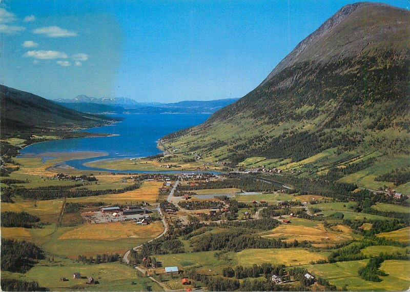 Postcard Norway Utsikt over nordkjosbotn troms view of nordkjosbotn village