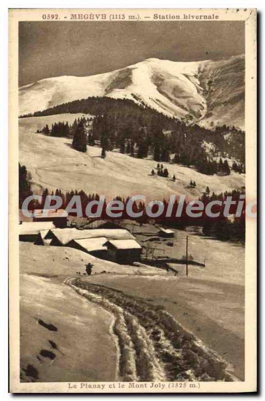 Old Postcard Megeve Le Planay and Mount Joly