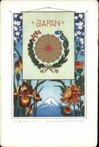 Paul Kohl Chemnitz Japan Japanese Emblems c1910 Postcard