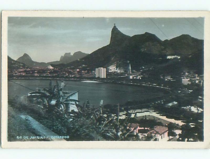 1939 rppc SHORELINE SCENE IN BOTAFOGO Rio De Janeiro BRASIL o1320