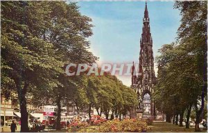 Modern Postcard Edinburgh Princes Street Gardens and the Scott Monument