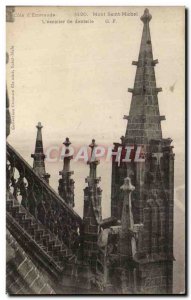 Postcard Old cote d & # 39Emernude Mont St Michel L & # 39Escalier In Lace