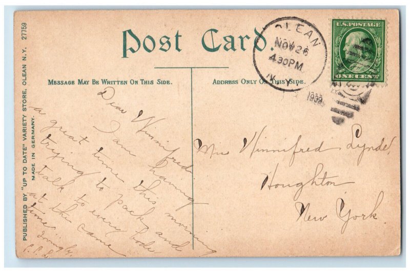 1909 Walking Scene, The Pavilion Rock City New York NY Antique Postcard