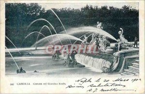 Postcard Old Caserta Cascata nel Giardino Reale