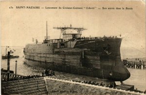 CPA ST-NAZAIRE Lancement du Croiseur-Cuirassé LIBERTÉ (864361)