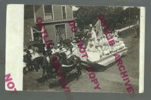 Pilot Mound IOWA RPPC c1910 PARADE 4TH JULY nr Boone Gowrie Fort Dodge PATRIOTIC