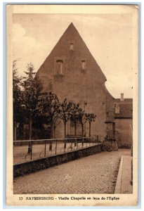 c1940's Old Chapel in Church Square Kaysersberg Alsace France Postcard