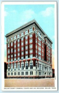 DALLAS, Texas TX  Dallas County CRIMINAL COURTS & JAIL BUILDINGS c1920s Postcard