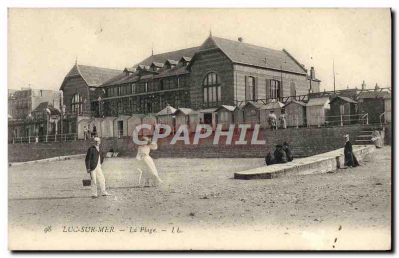 Old Postcard Luc Sur Mer The Beach