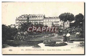 Postcard Old Hyeres les Palmiers Hotel Albion Gardens