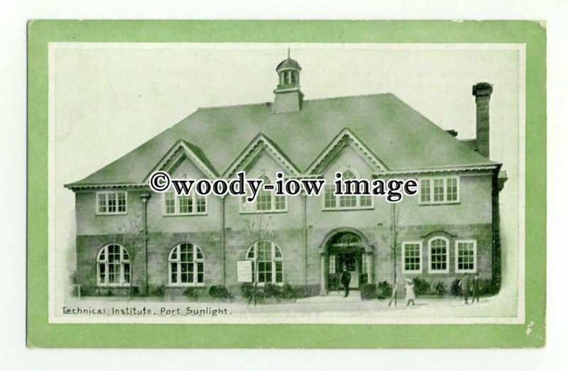 tq2427 - Cheshire - Early View, Technical Institute, at Port Sunlight - Postcard 