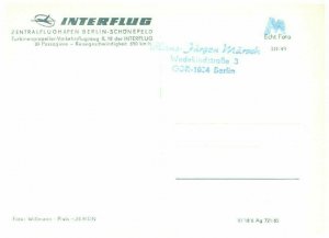 Interflug Approaching At Berlin Airline Issued RPPC Postcard-