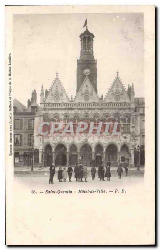 Saint Quentin - City Hall - Old Postcard