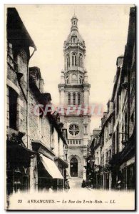 Avranches Old Postcard The Three Kings Street