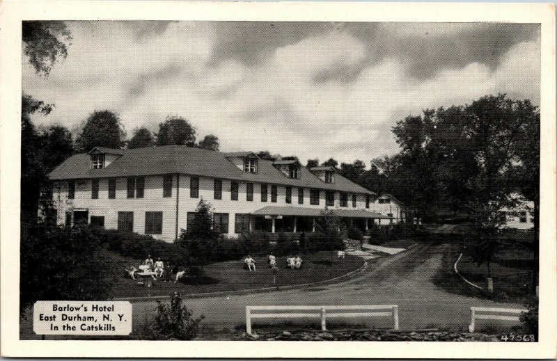 Vtg Barlow's Hotel Catskill Mountains East Durham New York NY Postcard