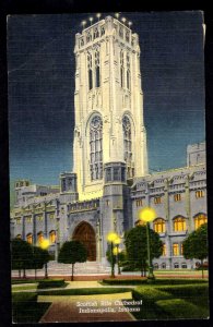 Indiana INDIANAPOLIS Scottish Rite Cathedral on North Meridian pm1957 ~ Linen