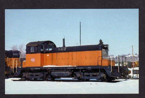 EMD Switcher SW1's Milwaukee Road Rd Railroad Train No 867 Postcard RR Railway