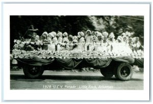 1928 UCV Parade Daughter of Confederacy Float Little Rock AR Reprint Postcard