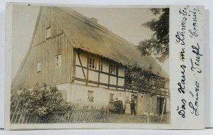 Chemnitz Germany RPPC c1909 Family & House Home Real Photo Postcard L8