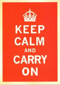 Military World War II Poster Keep Calm and Carry On Red