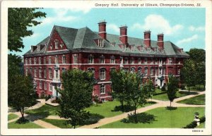 Illinois Champaign-Urbana Gregory Hall University Of Illinois Curteich