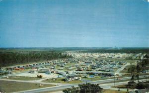 Naranja Florida Isla Gold Trailer Court Birdseye View Vintage Postcard K50389