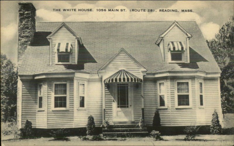 Reading MA The White House Main St. Route 28 Postcard