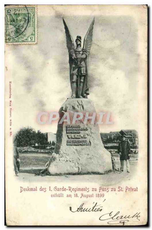 Old Postcard Denkmal The Guard Regiments I Zu Zu Fuss St Privat