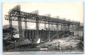 TATEGAMI, NAGASAKI Japan ~ Shipbuilding Crane M.B. SHIPYARD c1910s Postcard