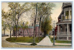 Portland Maine Postcard Western Promenade General Hospital c1910 Vintage Antique