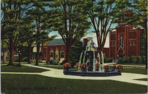 Barker Commons Fredonia New Jersey Linen Postcard C039