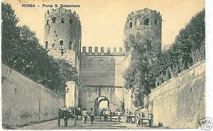 01730 Vintage postcard: ROME City - PORTA SAN SEBASTIANO-