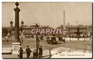 Old Postcard Paris Concorde Square